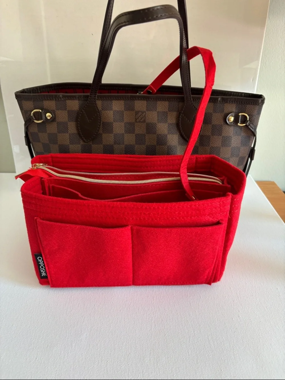 Louis Vuitton Brown Checkered Canvas Tote - Picture 3 of 16